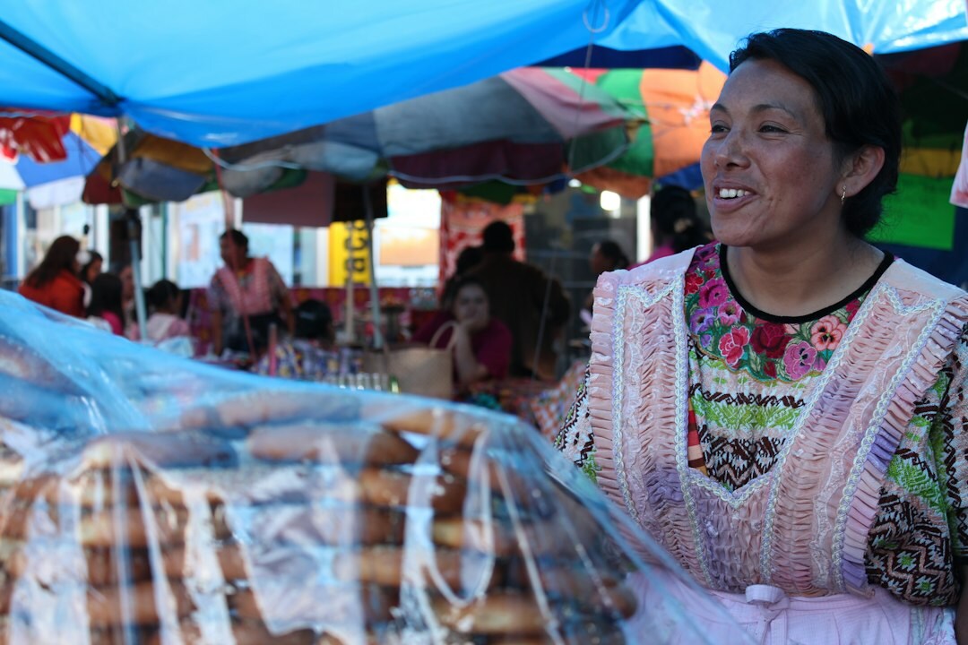 Elderly vendor at a local market in Chile