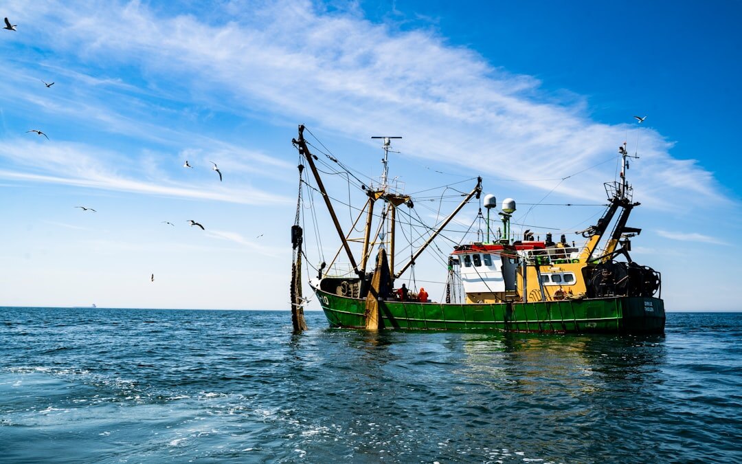 fishermen boat in sea